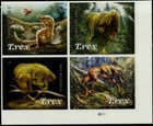 Tyrannosaurus T Rex Dinosaurs Jurasic Era 5410-5413 Vf Forever Stamp Plate Block