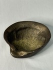 Vintage Solid Brass Seashell Clam Bowl Dish Art Deco