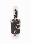 Thomas Love Ceramic Vase Black   White Abstract Modernist Vintage Mid Century 