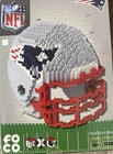 Foco Brxlz Nfl New England Patriots Mini Football Helmet 3-d Construction Toy