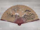 66                                   Lager Chinese Watercolor Painting Mountains Crane Art Floding Fan