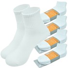 3-12 Pairs Mens Athletic Ankle Crew Cushioned Cotton White Socks Size 9-11 10-13