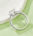 2 15ct Princess Cut Vvs1 Moissanite 14k White Gold Plated 925 Engagement Ring