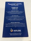 Airlink South Africa Airlines Embraer E195-e2 Safety Card Instructions  Rare