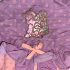 Vintage Hanging Care Bear Diaper Stacker Bag Holder 80s Style Bears Pink Purple