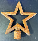 Vintage Solid Star Cast Iron Finial Architectural Rustic 5  Salvaged
