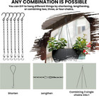 Black Chain For Hanging Plants  6 Pcs Small Chain For Hanging Basket  24 5in Han