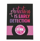 12 Pink Ribbon Early Detection Breast Cancer Awareness Mini Buttons On Card