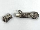 Vintage Reo Designer Signed 925 Sterling Silver Sewing Needle Match Case Pendant