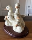 Flock Of 6 Homco Porcelain Yellow Ducks Figurine Ducklings