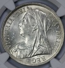 1897 Great Britain Silver Half 1 2 Crown Ngc Ms 62