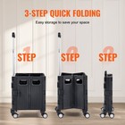  Folding Shopping Cart With Telescoping Handle  Black