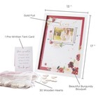 Wedding Guestbook Alternative Love Floral Frame Wooden Hearts For Signatures