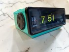 Seiko Qn451m Quartz Flip Alarm Clock Retro Turquoise Japan Tested Working