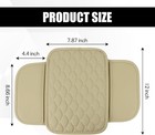 Center Console Cover  Leather Auto Armrest Cover Protector  Waterproof -beige