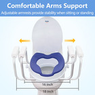 Toilet Seat Risers For Seniors  Padded Elevated Toilet Seat With Handles - 300lb