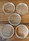 Vintage Set Of 5 Sterling Silver Coasters Marked Scrap 4 1 Oz   3 