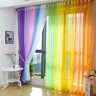 Tulle Voile Door Window Curtain Drape Panel Colorful Sheer Scarf Divider 2 1m