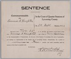 1929 Lycoming County Williamsport  Pennsylvania Verdict   Sentence Documents