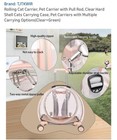 Transparent   Fully Breathable Pet Carrier Backpack With Trolley Wheels