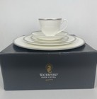 Waterford China Kilbarry 5 Piece Place Settings Dinner Plates Teacups White