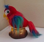 Vintage 1991 Gemmy Pete The Repeat Talking Parrot On Tree Stump