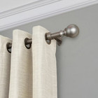 Cordelia 1 Window Drapery Single Curtain Rod With Globe Ball Finial