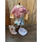 American Girl 2005 Sightseeing Outfit Tweed Skirt Poncho Beret Boots Set