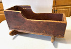 Vintage Primitive Wooden Rocking Rustic Baby Doll Cradle  15 