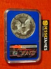 2017  p   1 American Silver Eagle Ngc Ms69 Struck At Philadelphia Mint Blue Core