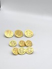 Vtg Ben Silver Blazer Sportscoat Jacket Buttons Set Gold Tone Monogram Mgc Auto