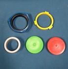 Vtg Badge-a-minit Hand Press Button Maker Tool W  Some Pinback Blanks