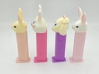 Vintage Easter Pez Lot Of 4 Bunny Rabbits Lamb Pastel Slovenia 1990s