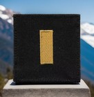 2nd Lieutenant Rank Patch Set Of 2 Hook Back Black Gold 2  Insignia