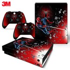 Xbox One X Console Skin Decal Sticker Spider-man Superhero Custom Design Set