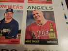 2013 Topps Heritage Baseball Uncut Sheet Mike Trout First 2 Sp Cards  1100 Off