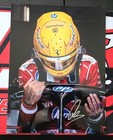 Lewis Hamilton Hand Signed Ferrari Formula One 12x16 Inch High Gloss Prof Photo
