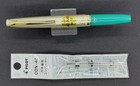 1971 Pilot Elite Turquoise Pocket Pen Kb01 Date  18k Script Nib  Cap Sticker