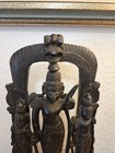 Antique Hand Carved Wood Hindu Goddess Figure Made In India 1900s  Vtg Statue