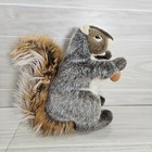 Folkmanis Gray Squirrel Hand Puppet Plush Stuffed Animal Toy Head Cover Nwt