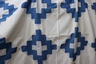 Vintage Patchwork Scrap Quilt Top  Blue natural  Aprox 79 x 62 