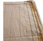 Vtg  Mcm Pink Tablecloth 84  X 50  Gold Ribbon Stripe Cottagecore  Grannycore