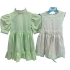 Vtg Girl Ruffle Party Full Circle Lace Pageant Frilly Dress Pinafore Easter
