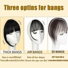 Clip In 100  Remy Air Thick Fringe Bangs Human Hair Extensions Hairpiece Topper