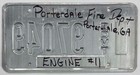 Georgia 1983 Newton County Government License Plate 97049 Porterdale Firefighter