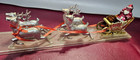 Vintage  15  Irwin Santa Claus Sitting In Sleigh Pulled By Reindeer Damage Read