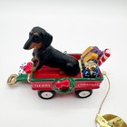Danbury Mint Dachshund Christmas A Waggin  Holiday Ornament 2010 Dog Holiday