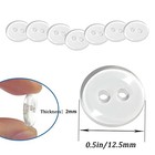 100 Pcs Buttons 2 Hole  Resin Clear Buttons For Sewing And Diy Craft  1 2 Inch  