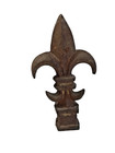 Vintage Antique Cast Iron Wrought Iron Fence Post Finial Fleur De Lis Ornate 