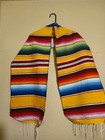 Mexican Shawl Striped Scarf Multicolor - Yellow